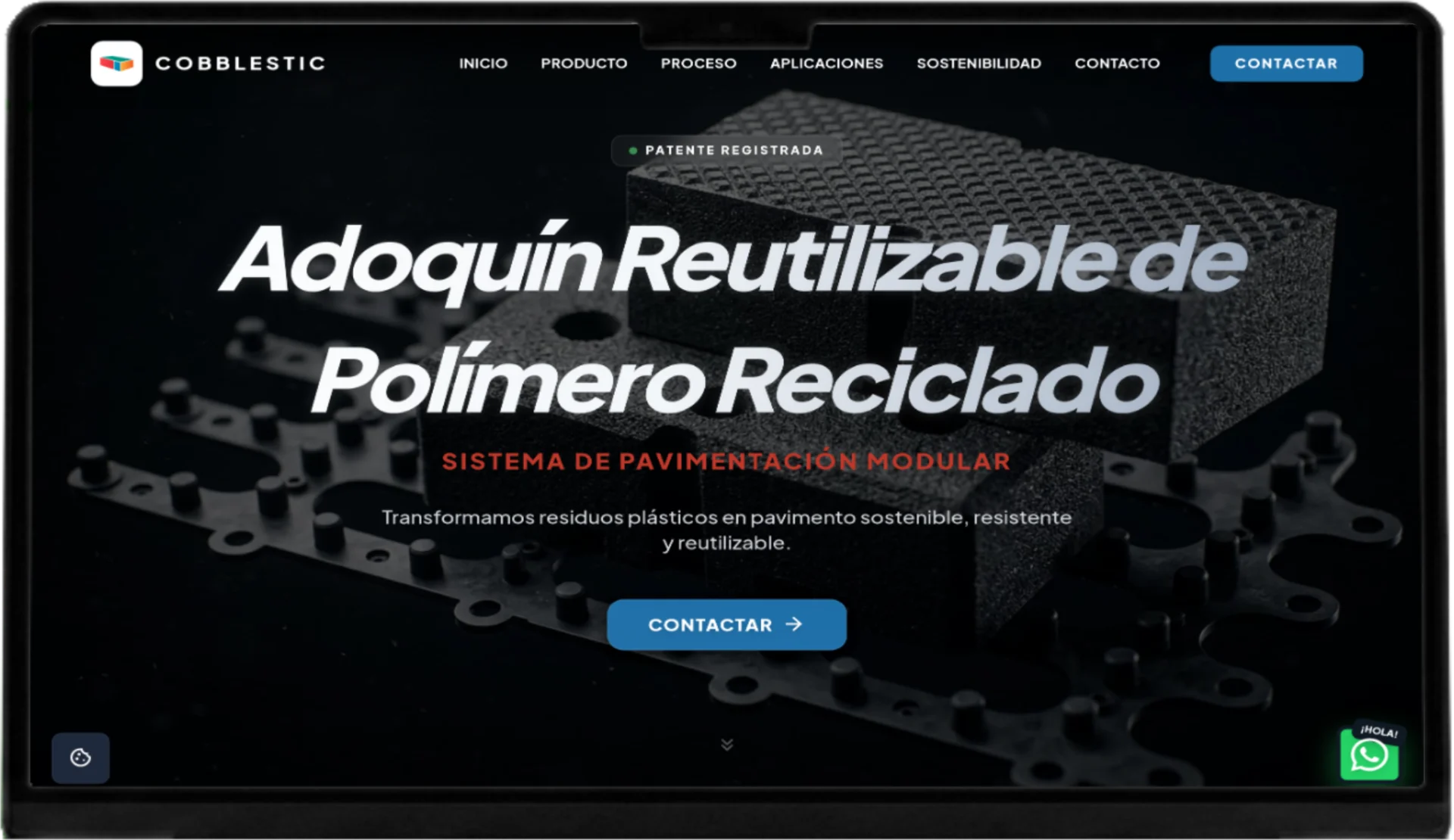 comprimidos/www cobblestic com desktop mockup